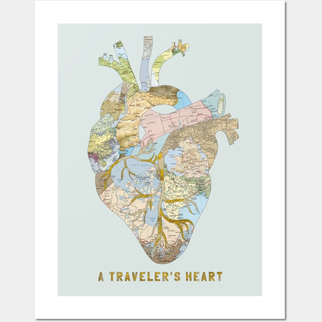 A Traveler's Heart Wall Art by BiancaGreen